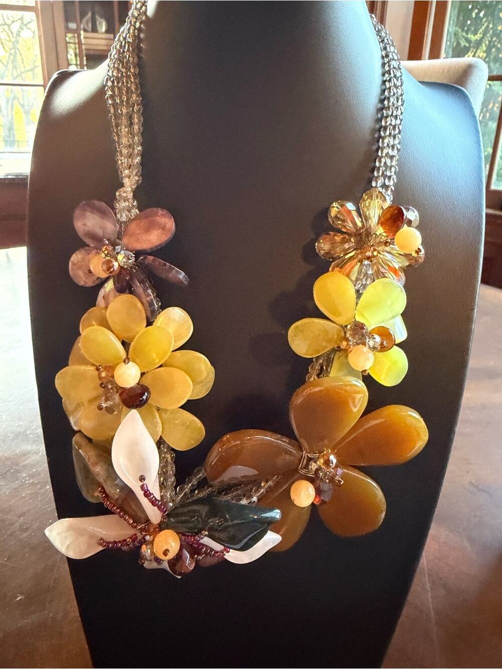 Nakamol Floral Flower Statement Necklace #N27